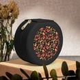 thumbnail image 6 of Yiaed Rose Flowers Print Travel Jewelry Case Bridesmaid Gift Boxes Jewelry Travel Organizer Small Round Jewelry Box Mini Storage-Black, 6 of 7