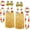 24in Yellow02, variant on 8 Pack Hula Skirt Kit for Women Men Hawaiian Luau Party Supplies Grass Skirt Kit