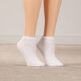 thumbnail image 2 of Silver Steps Low Cut Diabetic Socks, 3 Pair, White, XL, 2 of 5