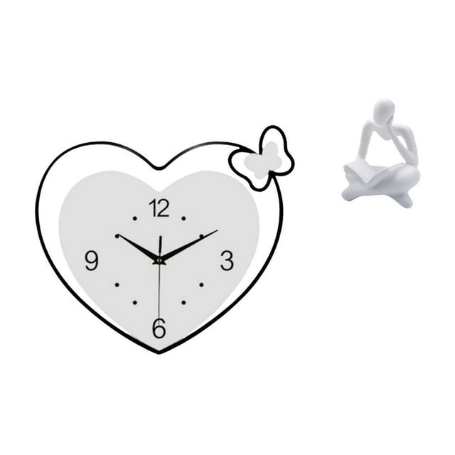 Reloj De Pared Acrílico Creativo Y Estatua De Pensador Abstracto, Decoración Para Sala De Estudio, Cafetería, Oficina, Mesa, Sala De Estar, Estante Y Estantería Artística.