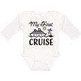 thumbnail image 3 of Inktastic My First Cruise with Cruise Ship and Palm Trees Boys or Girls Long Sleeve Baby Bodysuit, 3 of 5