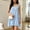 Light Blue, variant on Morttic Women's Solid Color Crinkle Sleeveless Mini Dress – U-Neck Loose Fit Side Pockets Summer Beach Vacation Tank Dress Light Blue,S
