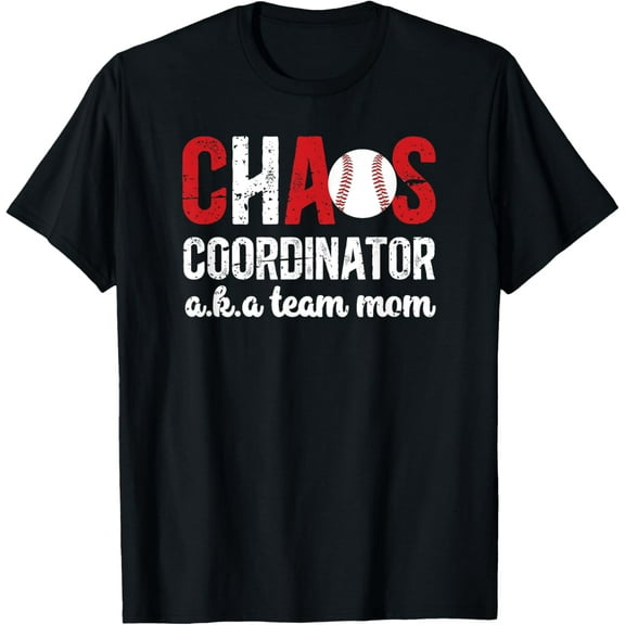 Playful Comfort Tee - Chaos Coordinator Baseball Team Mom Baseball Team Mama T-Shirt