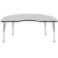 thumbnail image 3 of ECR4Kids 48in x 72in Kidney Everyday T-Mold Adjustable Activity Table Grey/Navy - Standard Ball, 3 of 3