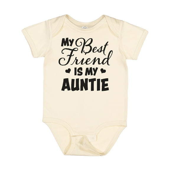 Inktastic My Best Friend is My Auntie with Hearts Boys or Girls Baby Bodysuit