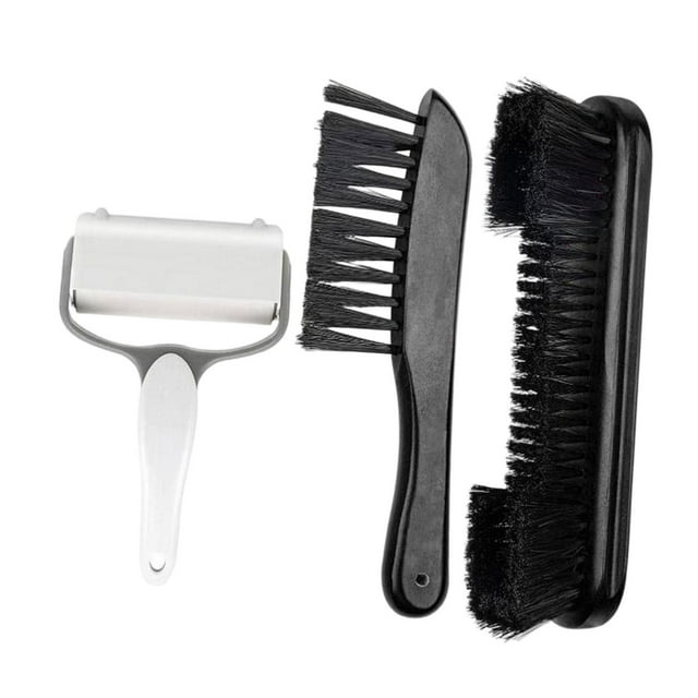 Almencla Pool Table Brush Set Cleaning Tool Portable Pool Snooker Nylon Brush Wood Handle B