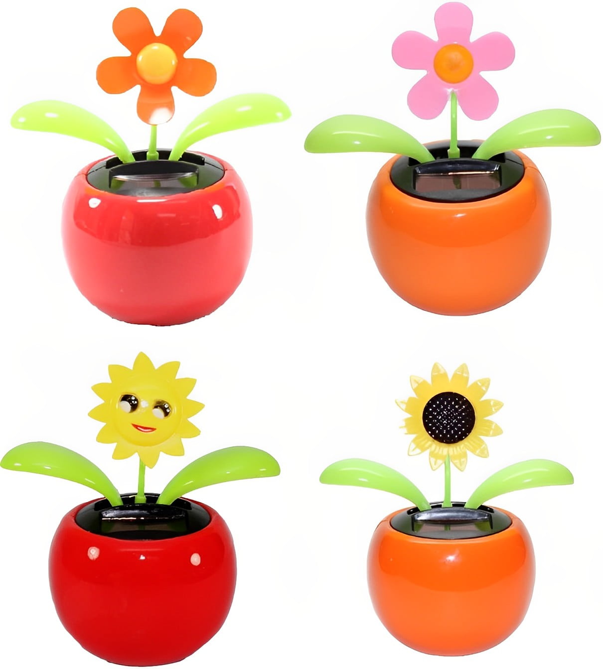 5eL “Electric Dancing Flower” - Red JuzToys Solar Powered Dancing Flower | Desk, Window, Or Car