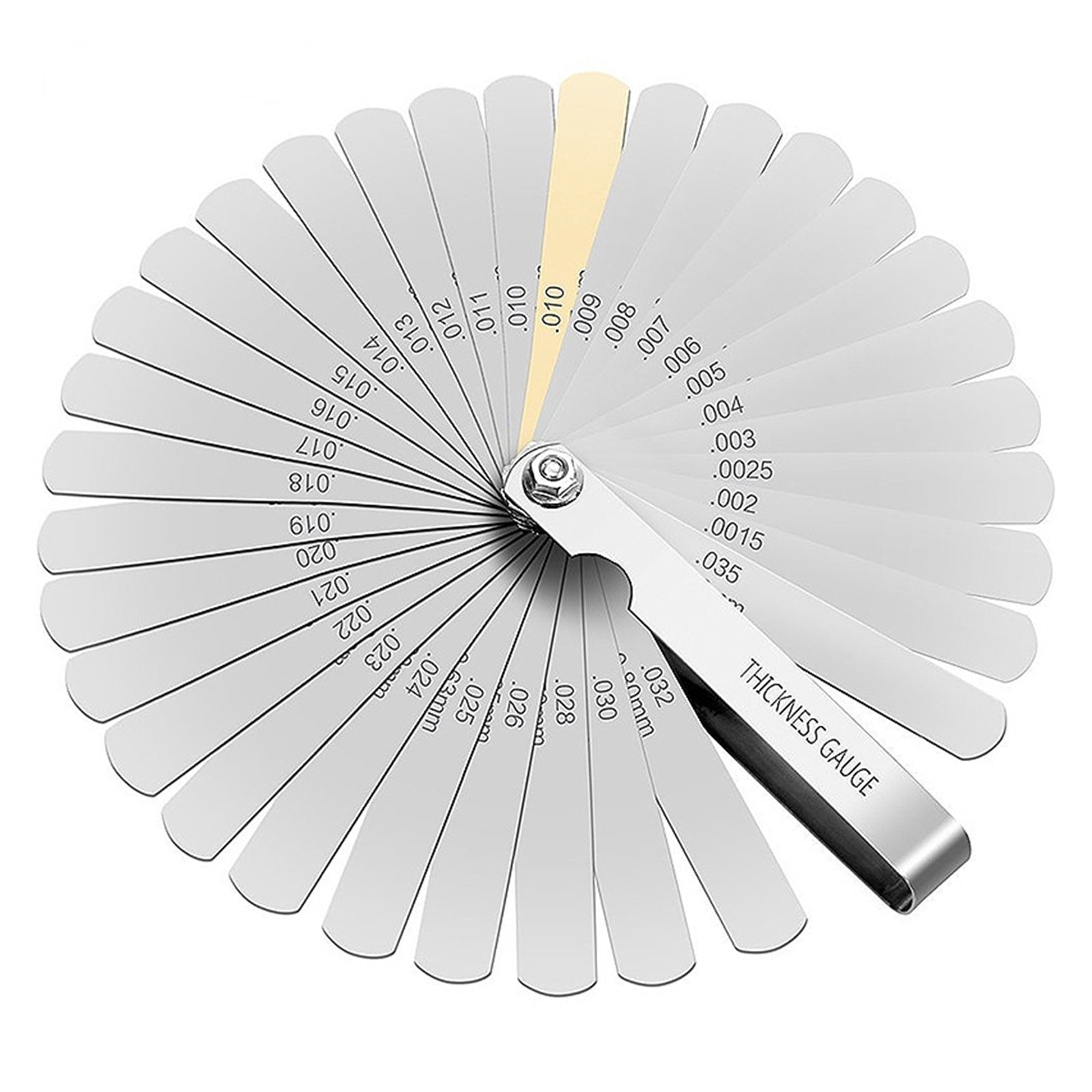 32Blades Metric Feeler Gauge High Precision 0.04-0.88 Thickness Gages Gap Filler Feeler Gauges Woodworking Measuring Tool ,Easy to Use
