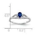 thumbnail image 2 of Primal Gold 14 Karat White Gold 5x3mm Oval Sapphire and Diamond Ring, 2 of 3