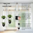 thumbnail image 2 of Modern Metal Hanging Planter for Indoor Outdoor Plants with Hook 2 Tier Boho Wall and Ceiling Flower Pots Baskets Holder Home Office Decor(Black), 2 of 6