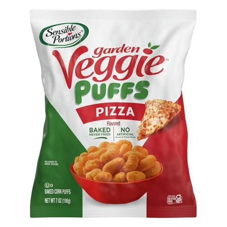 Sensible Portions Garden Veggie Snacks Pizza Puffs, 7 oz