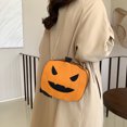thumbnail image 3 of Bolso de hombro diario de Halloween con colgante de murciélago de color sólido para viajes de vacaciones, 3 of 9