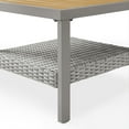 thumbnail image 5 of Songmics Home Collection Sencillo - Petite Table Basse, Table d'Appoint de Jardin, Carré, avec Rangement, Style Transitionnel, Faux Bois, 5 of 5