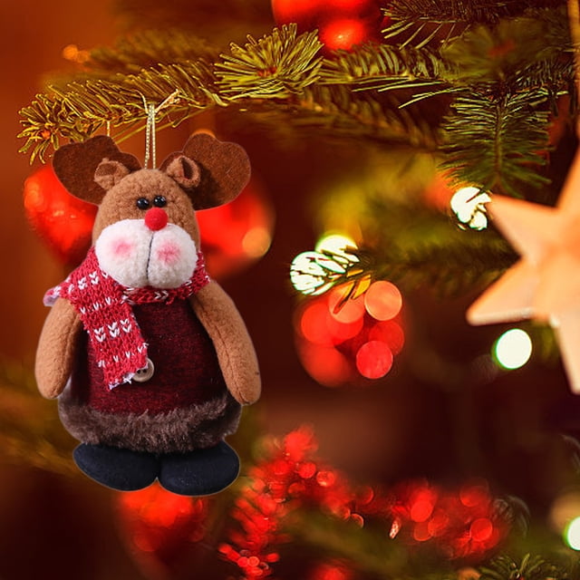 XWSHYW Contenedores de Almacenamiento Decoración de Escena Navideña Decoración de Muñeco Anciano Accesorios para Muñecas Árbol Suministros Festivos Accesorios Colgante Pequeño