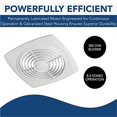 thumbnail image 3 of Vertical Discharge Ceiling Ventilation Fan 200 CFM 8.5 Sones Quiet Exhaust Fan Kitchen Bathroom Smoke Odor Removal Easy Install, 3 of 4