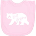 thumbnail image 2 of Inktastic West Virginia White Bear Silhouette Newborn Bib, 2 of 3