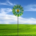 thumbnail image 2 of Alpine Corporation 85"H Metal Flower Kinetic Wind Spinner Garden Stake, 2 of 3