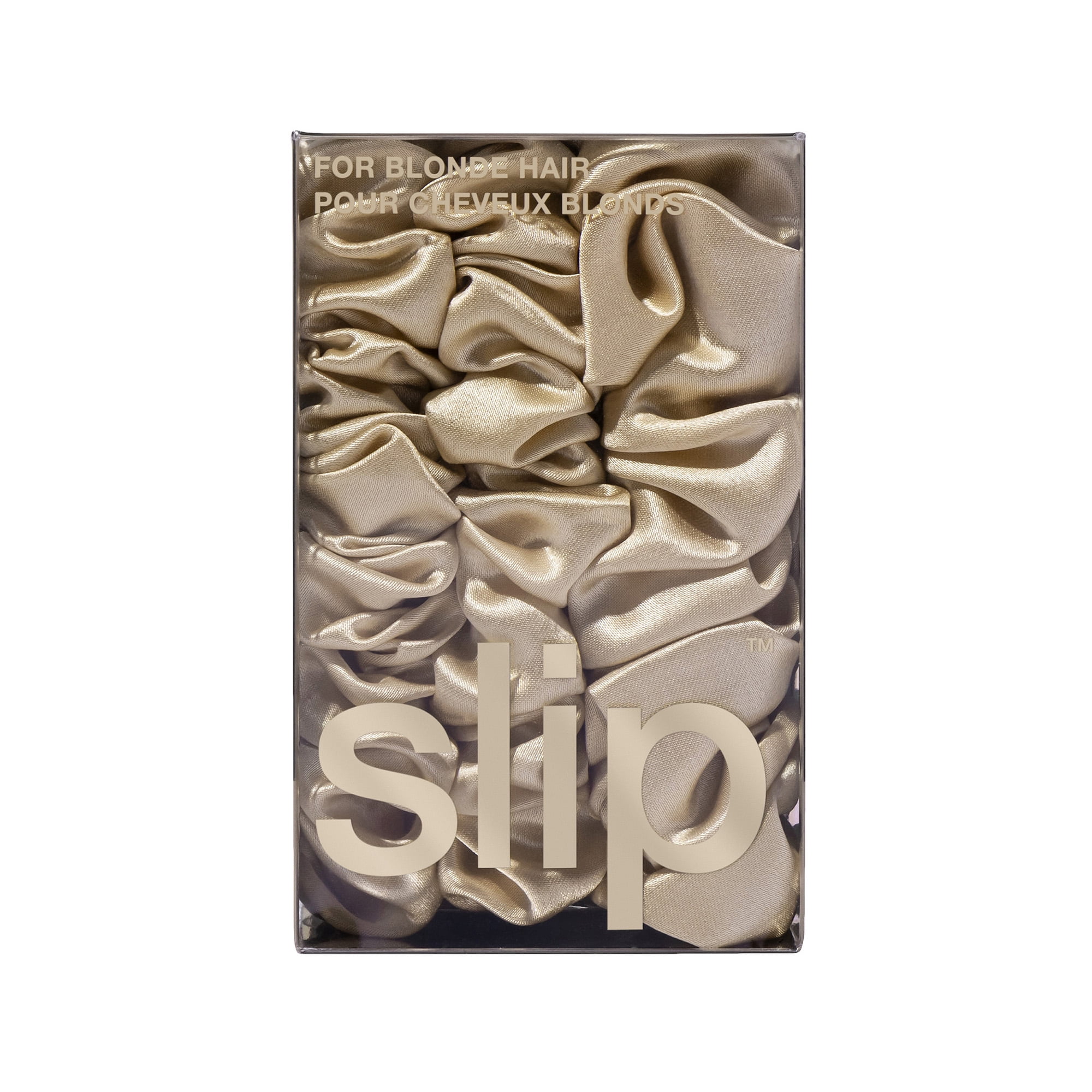 slip pure silk back to basics assorted scrunchies - blonde