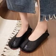 thumbnail image 2 of BRGZLK Women 's Sandals Genuine Leather Ballet Flats Versatile Casual Plus Size Shoes Round Toe Slip On Minimalist Shoes Comfortable Summer Trendy Flat Pumps For Daily Office Wear, 2 of 7