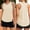 Beige, variant on Women Workout Tank Tops, Summer Sleeveless Crewneck Ruffle Tees, Loose Fit Casual Athletic Shirts for Fitness Running Gym Exercise and Daily Active Daily Wear, Hot Pink M