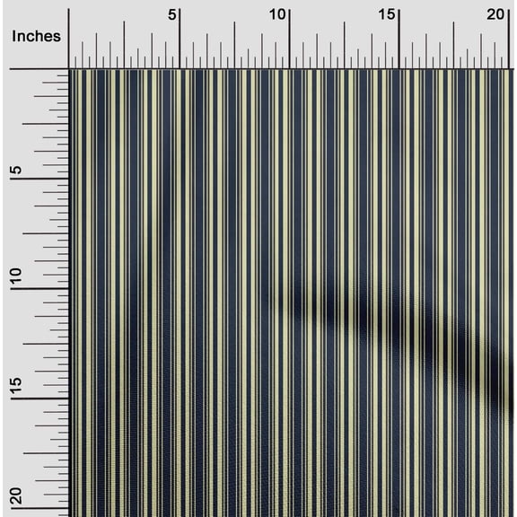 oneOone Cotton Silk Dark Navy Blue Fabric Stripes Sewing Fabric By The Yard Printed Diy Clothing Sewing Supplies 42 Inch Wide-MK