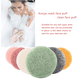 thumbnail image 4 of Qarigey Esponja de limpieza facial Almohadilla de limpieza facial redonda Limpiador de facial exfoliante portátil Pinceles de maquillaje y herramientas negro PC 1, 4 of 6