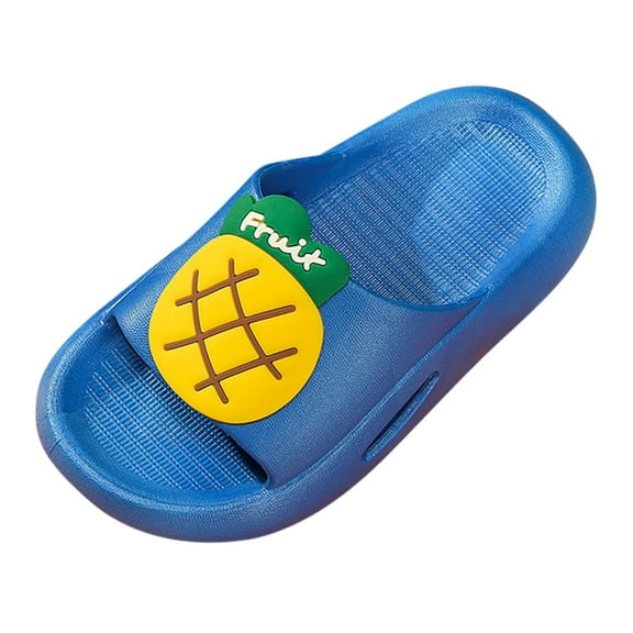 Zanarzt Toddler Slippers Girls Kids Boys Girls Slides Sandals Comfort Non Slip Beach Pool Shower Shoes Indoor Outdoor (Little Kid/Big Kid) Blue,US 14