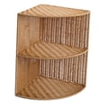 thumbnail image 2 of Estante Esquinero Tejido Estantería Compacta de 2 Niveles Repisa Resistente Portátil Pp Adecuada para Almacenamiento en Baño Sala Dormitorio Apartamen Pequeño, 2 of 8