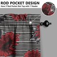 thumbnail image 5 of Vintage Blooming Curtains 24 Inch Short - 3 Panel Rustic Farmhouse Set with Bohemian Floral Design, Rod Pocket Kitchen Window Treatment, 5 of 6