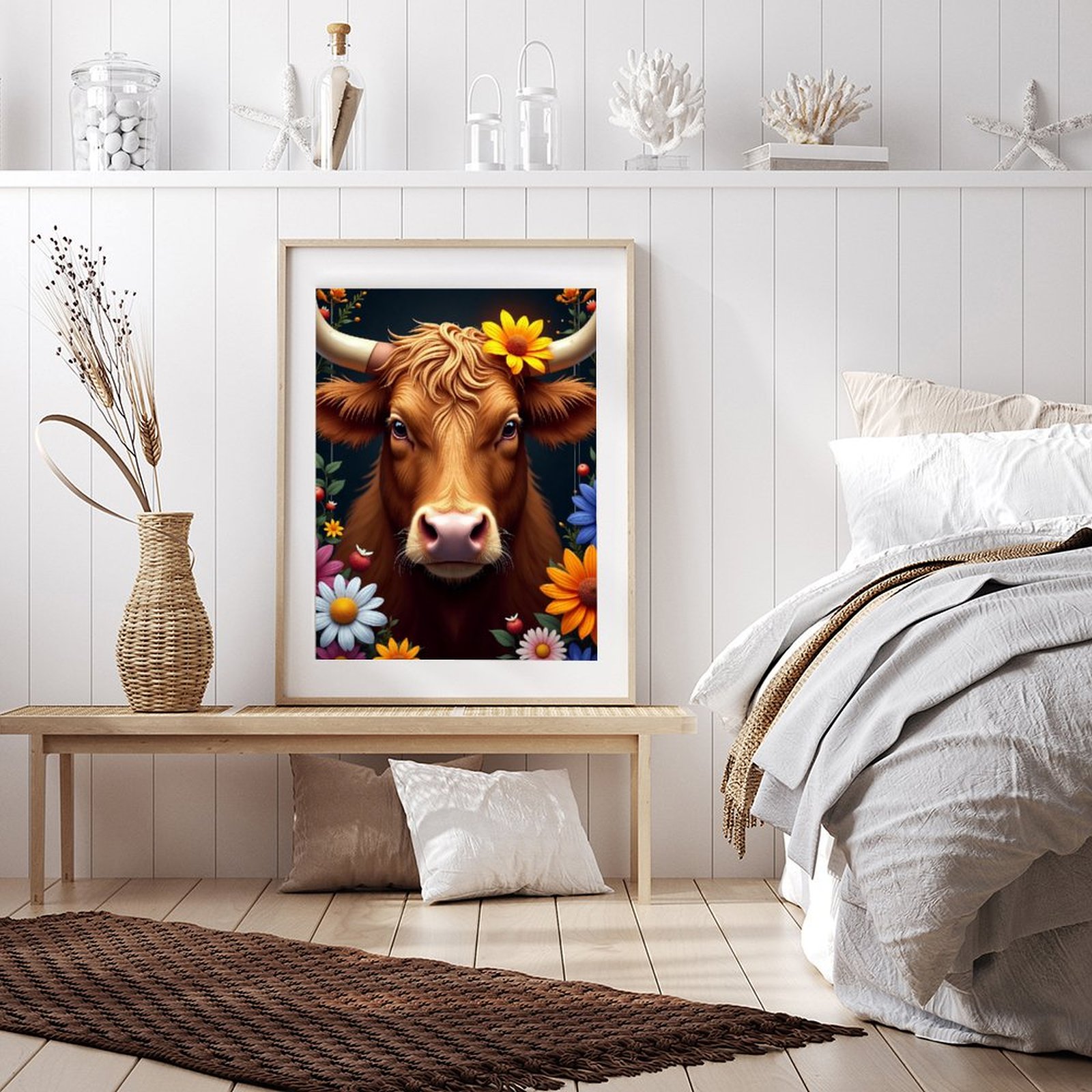 Diamond Art Kits for Adults - Modern Bull Bronze Print No.68 5D Frameless Dimond Painting Kit for Adults Beginner, Round Diamond Kits for Home Wall Decor, Gift for Women