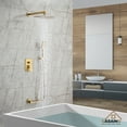thumbnail image 2 of Boyel Living 12 in Shower System Wall Mount 3-Functions Square Shower Faucet Set with Handheld Spray,Brushed Gold, 2 of 10