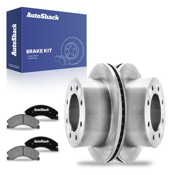AutoShack 13.97" (354.9 mm) Rear Vented Brake Rotors   Ceramic Brake Pads | Replacement for 2011-2015 Chevrolet Silverado 3500 HD 2011-2015 GMC Sierra 3500 HD | 6-PC Brake Kit
