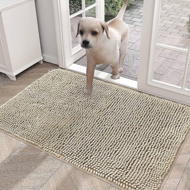Dog Door Mat for Muddy Paws, Absorbs Moisture and Dirt, Absorbent Non-Slip Washable Mat, Quick Dry Microfiber, Mud Mat for Dogs, Entry Indoor Door Mat