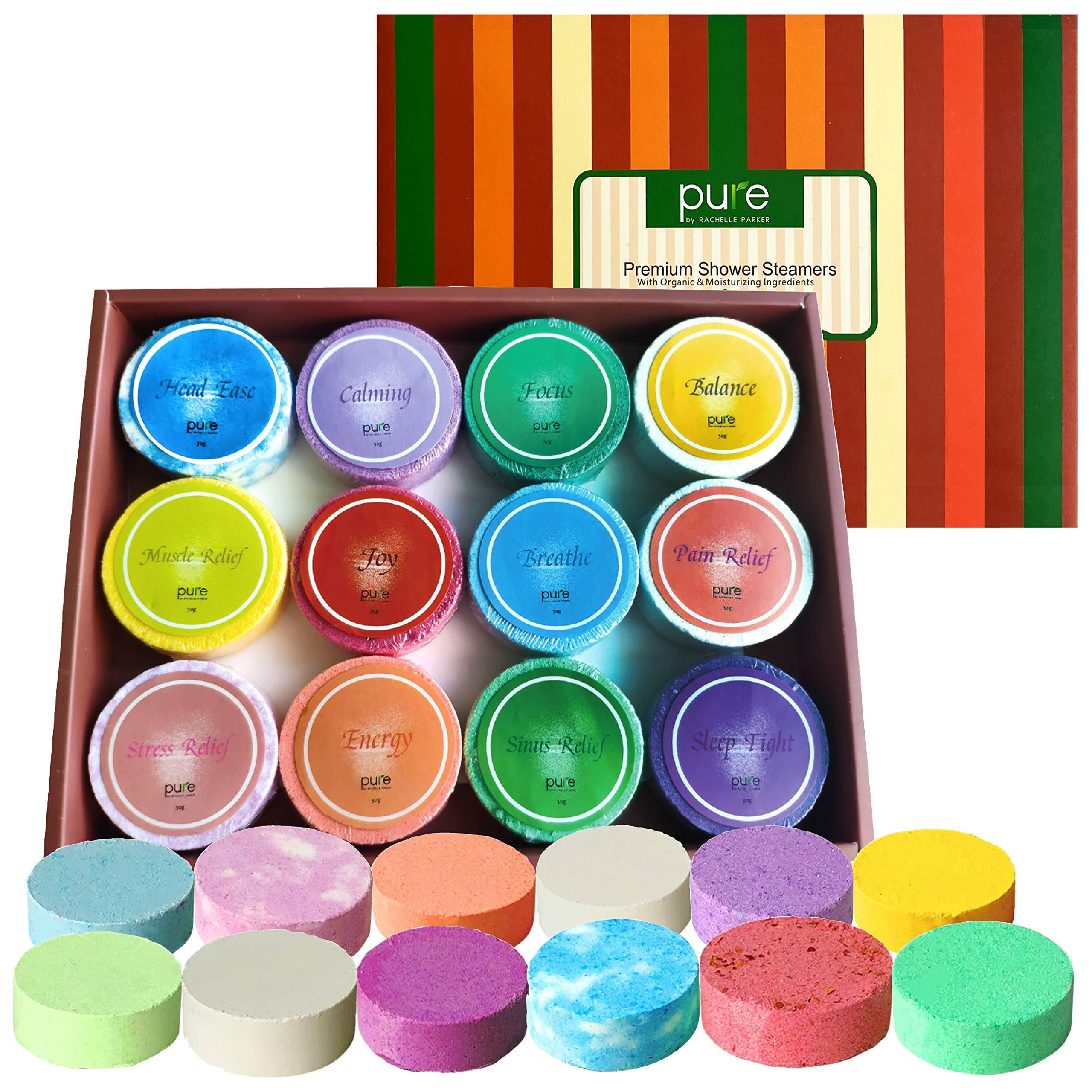 Aromatherapy Shower Steamers for Men & Women. 12 Therapeutic Shower
