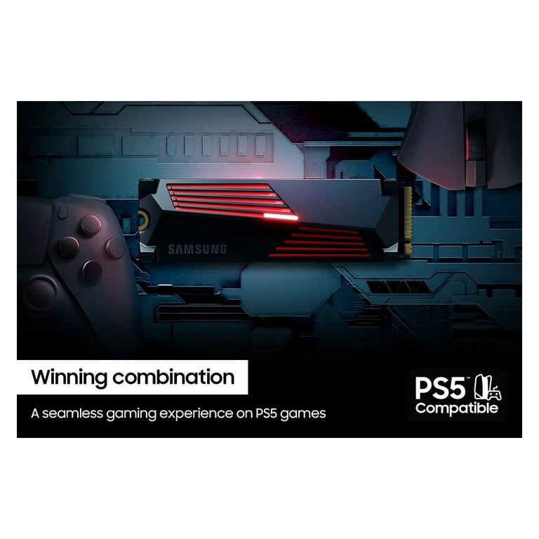 SAMSUNG SSD 990 PRO + Heatsink 1TB, PCIe 4.0, Compatible SAMSUNG SSD 990 PRO + Heatsink 1TB, PCIe 4.0, Compatible