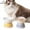 Yellow flat, variant on Raised Cat Food Bowls - Ceramic Tilted Cat Food and Water Bowl Set - Elevated Pet Feeding Bowls Stress Free for Kitten Elder Cats Small Dogs, Anti Vomiting, Neck Protection