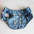 thumbnail image 6 of Walbest Dog Jean Jacket, Puppy Blue Denim Lapel Vest Coat Costume, Girl Boy Dog T-Shirt Strawberry Print Clothes, Cool and Funny Apparel Outfits, Dog Outfits for Small Medium Dogs Cats, 6 of 7