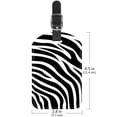 thumbnail image 6 of Square 2Pack PU Leather Zebra Print Cruise Luggage Tag with Privacy Cover and Name ID Tag for Travel Handbags Backpacks Luggage Tags, 6 of 6