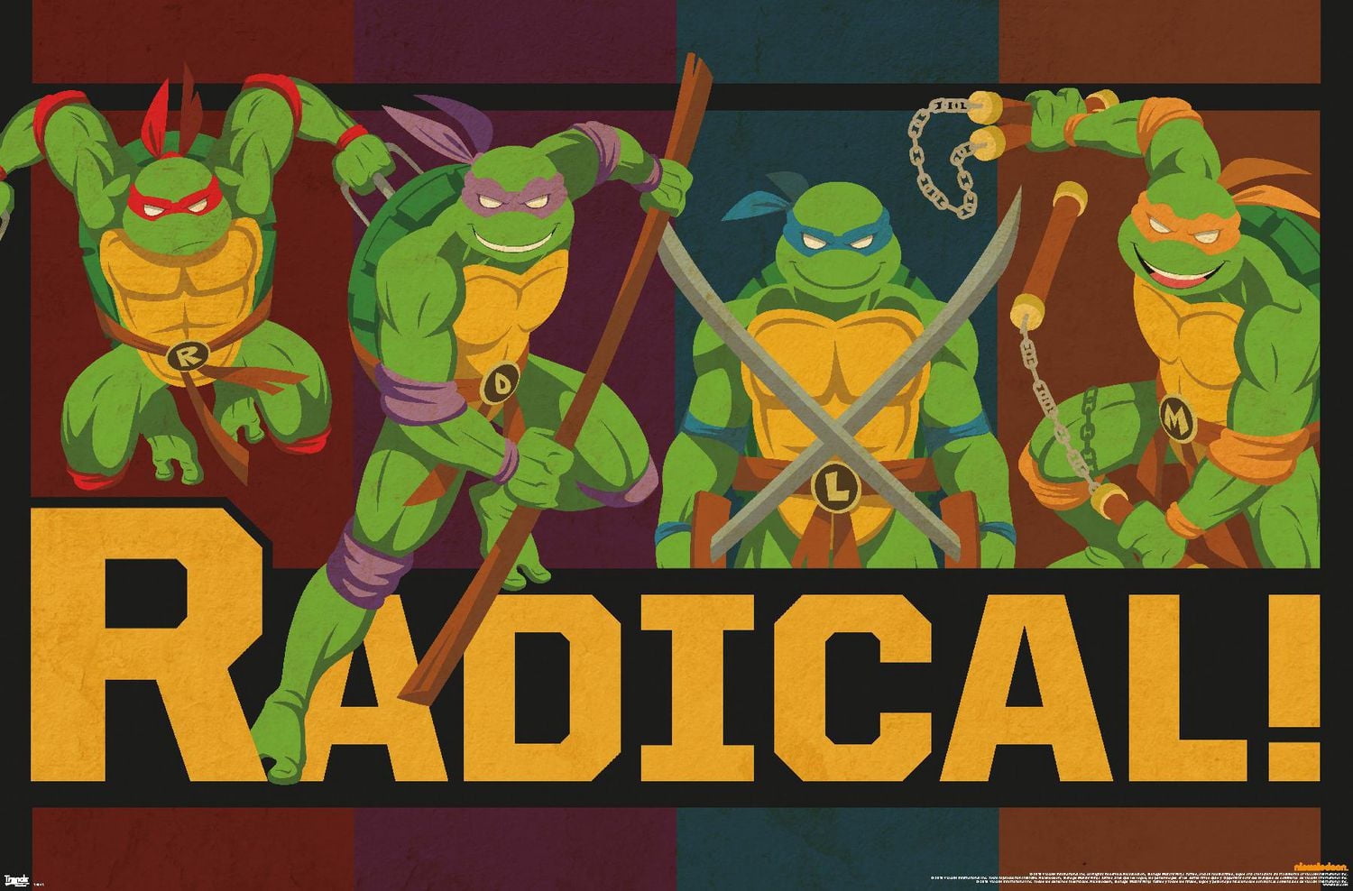 Teenage Mutant Ninja Turtles - Radical Wall Poster, 22.375" x 34"