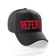 thumbnail image 2 of Sport Classic Baseball Hat Custom Referee Letters Structured Cap, Black Hat Red Letters, 2 of 4