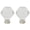 Crystal with Brushed Steel Base, variant on Urbanest Crystal Catherine Lamp Finial – 1-7/8 Inch Tall, Brushed Steel Base– Decorative Lamp Shade Finial for Table & Floor Lamps- 1 Piece