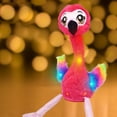 thumbnail image 3 of Flamingo Plush Interactive Toy Pink Flamingo Stuffed Toy Updated Singing Dancing, 3 of 11