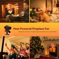 thumbnail image 3 of 4-Blade Hot Air Fan Fireplace Fan Blade Of Fan Burning Wooden Box 8 Color, 3 of 5