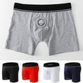 thumbnail image 2 of Men Boxer Underwear Breathable Pouch 3D Cutting Comfortable Home Panties Elastic Low-rise Shorts Briefs, 2 of 8