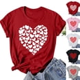 thumbnail image 1 of QIPOPIQ T-Shirt à Imprimé de Lettres Graphique pour Femme, Manches Courtes, Haut Tee en Liquidation, 1 of 6