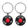 thumbnail image 1 of 2pcs Vintage Vinyl Record Keychain Retro Music Keyring Metal Keychain Charm Keychain For Backpack And Handbag Accessories, 1 of 7