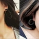 thumbnail image 3 of Pendientes de aro circulares elegantes de Farfi Lady, joyería para bodas, fiestas, cócteles, regalo, negro y blanco, 3 of 5