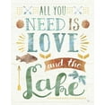 thumbnail image 2 of Aiken, Jess 26x32 Black Ornate Wood Framed with Double Matting Museum Art Print Titled - Lake Love I, 2 of 4