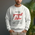 thumbnail image 2 of Men's 330g 100% Cotton Youngest Sisten Pattern Dropped Shoulder Crew Neck Sweatshirt, 2 of 15