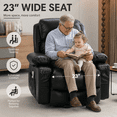 thumbnail image 6 of Lift Recliner Chair, LEGAHOME Electric Power Lift Recliner for Elderly with Heat Therapy and Massage, Oversized PU Leather Recliner Chair with 23" Wide Seat，Cup Holders, USB Port, Black, 6 of 10